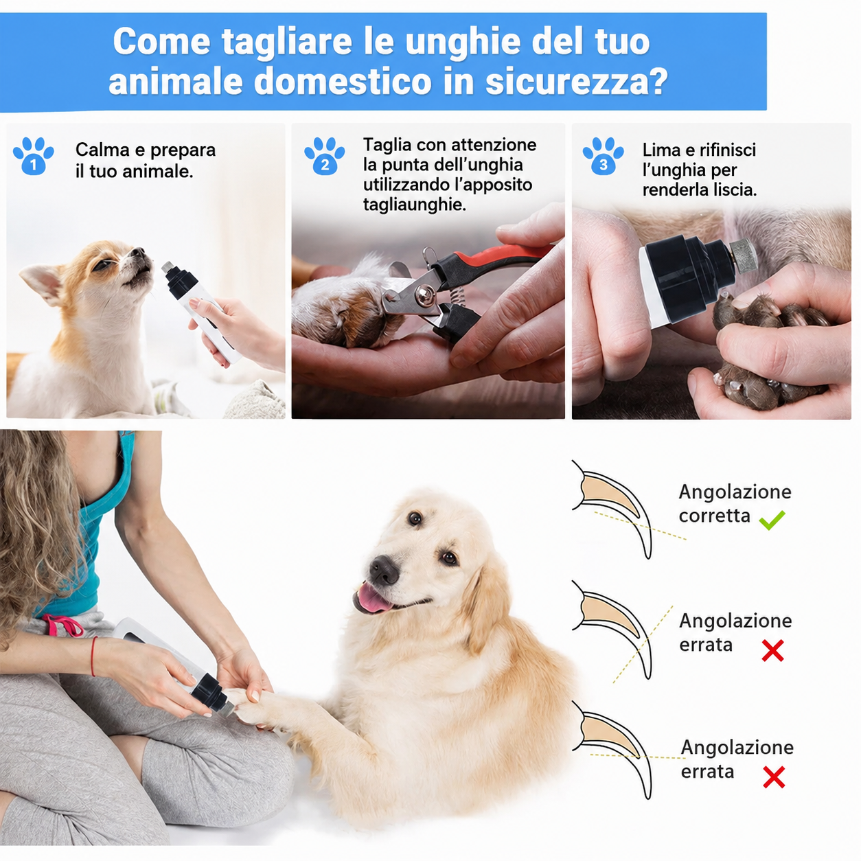 Limatore Unghie Pet Professionale USB